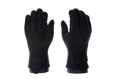 120-8209 Black Polar Fleece glove for skiing